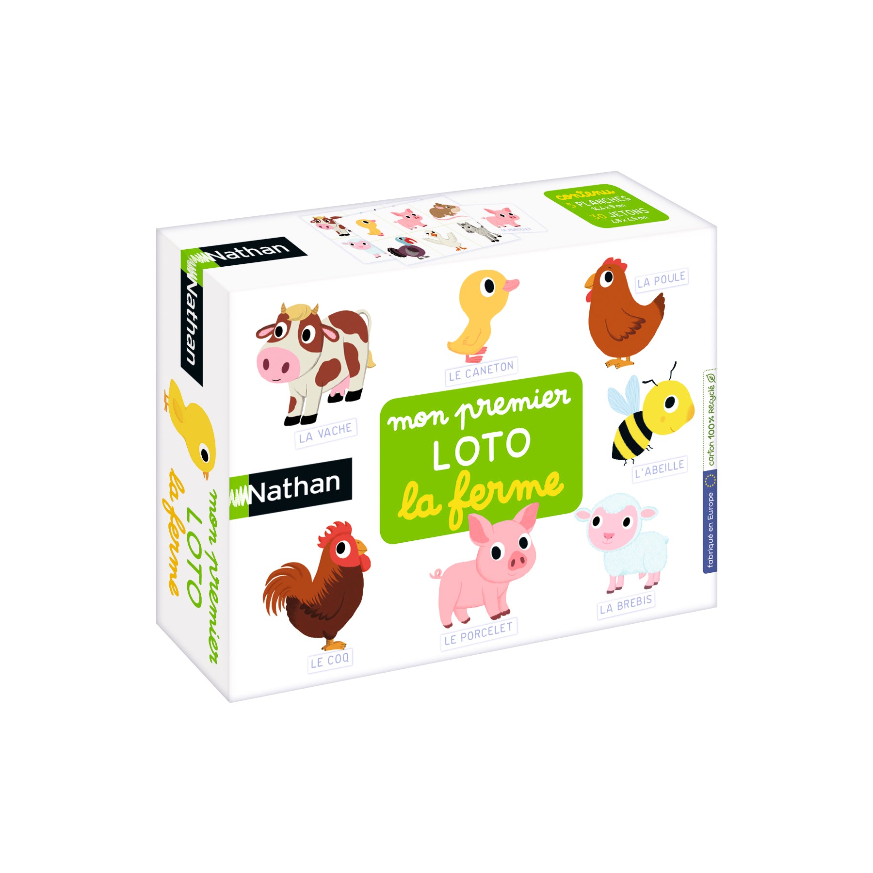 Nathan - Jeu de société - Loto de la ferme Nathan - Jeu de société - Loto de la ferme