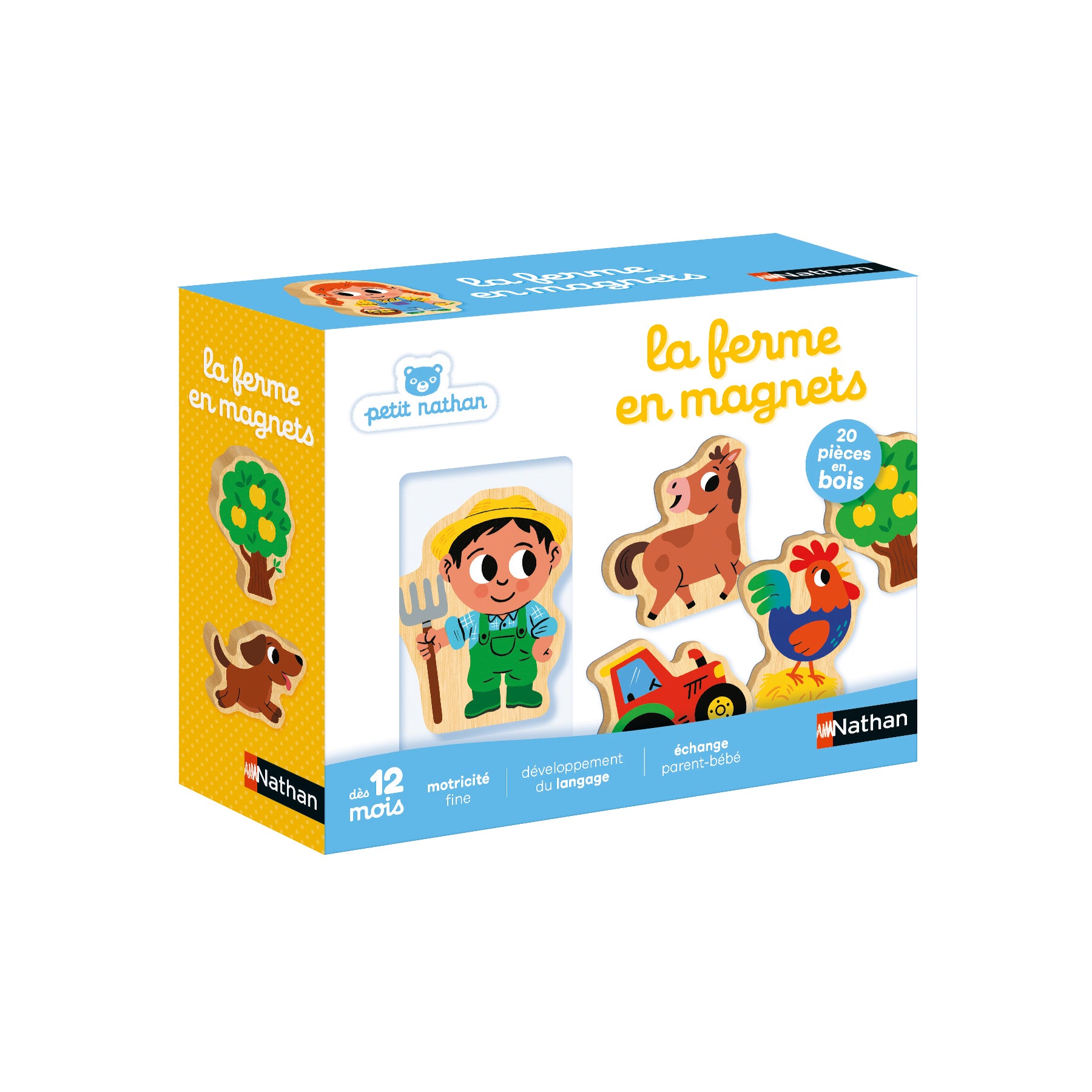BigJigs train en bois Farmyard - set de train jouet ferme BigJigs train en bois Farmyard - set de train jouet ferme